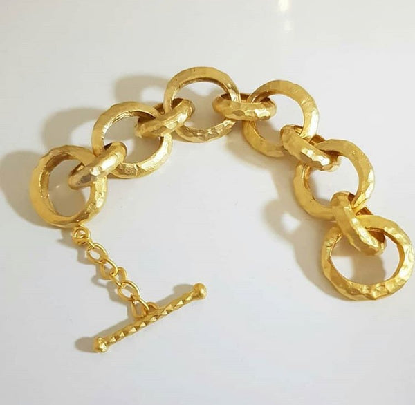 TURKISH BRASS CHAIN LINK BRACELET