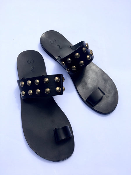 MOLOS Greek Handmade Leather Studded Sandal