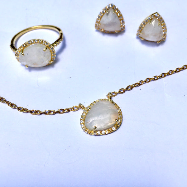 Rainbow Moonstone Necklace