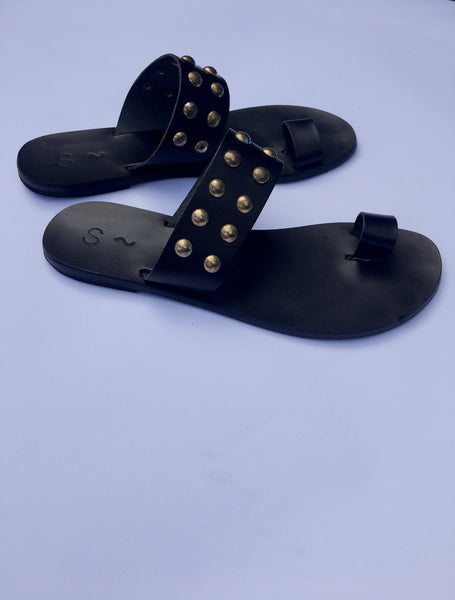MOLOS Greek Handmade Leather Studded Sandal