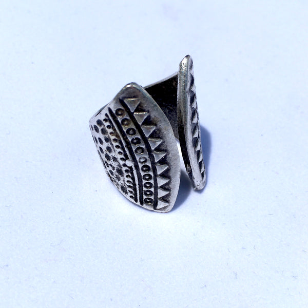 Carved Center Split Turkish Metal Ring