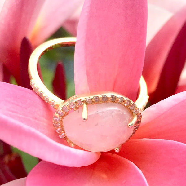 Rainbow Moonstone Ring