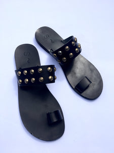 MOLOS Greek Handmade Leather Studded Sandal