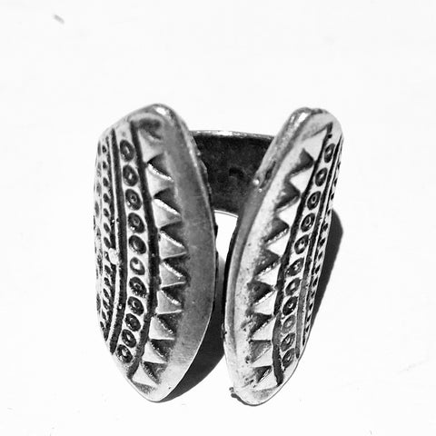 Carved Center Split Turkish Metal Ring