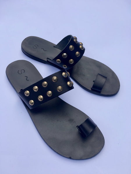 MOLOS Greek Handmade Leather Studded Sandal